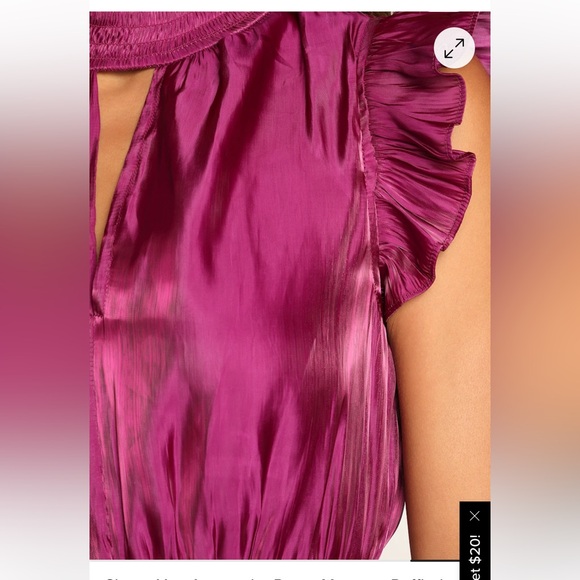 Lulu's Magenta Ruffle Mini Dress - Picture 8 of 8